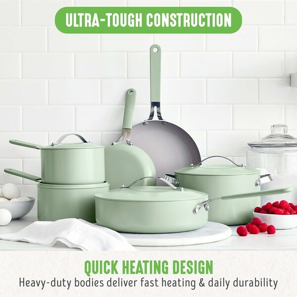 GreenLife Dream 10 Piece Healthy Ceramic Nonstick Cookware Set
