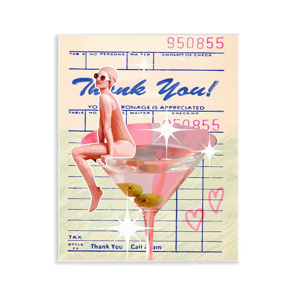 Stupell Retro Vintage Restaurant Check Wall Plaque Art Design By Lil' Rue