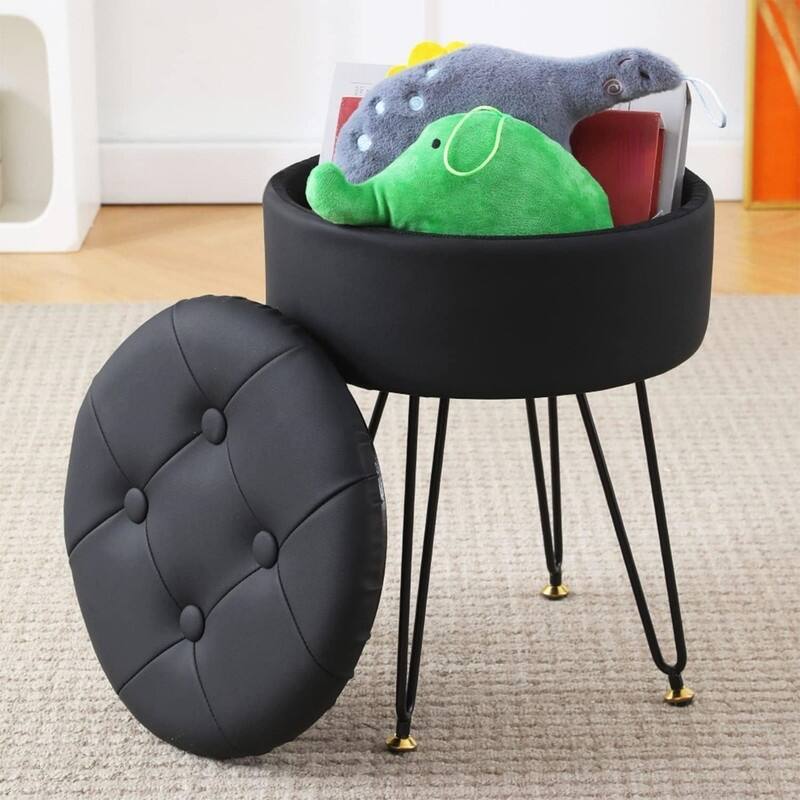 Storage Round Ottoman Multifunctional