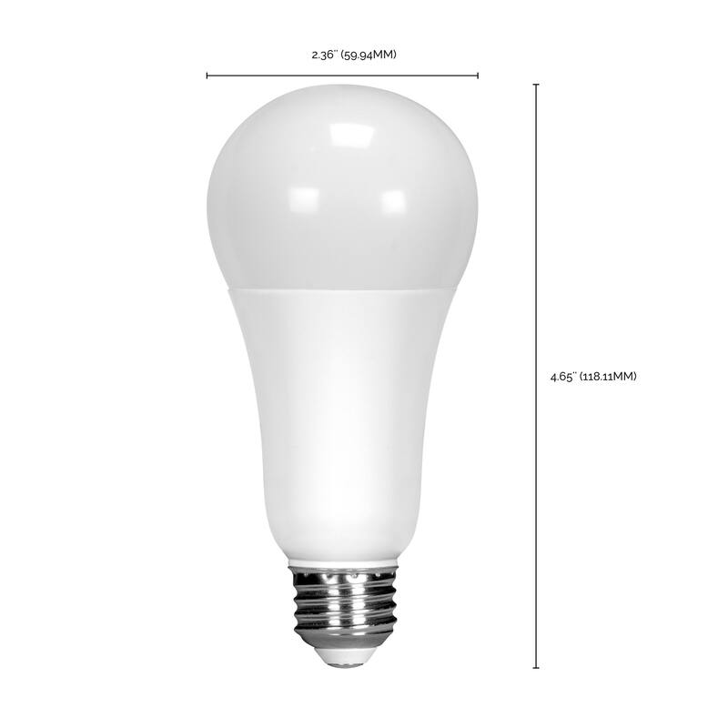 16.5 Watt A19 LED 90CRI 4000K Medium base 220 deg. Beam Angle 120 Volt 1600 Lumens CEC - White - N/A