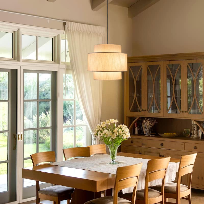 Drum Pendant Light Fixtures Drum Chandeliers for Dining Room Drum Pendant Lighting - 4-Light