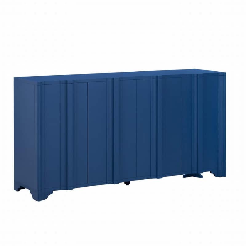 59.7" Modern 4-Door Sideboard with Luxurious Pine Veneer Finish