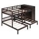 preview thumbnail 15 of 28, Minimalist Design Full-Over-Twin-Twin Bunk Bed with 3 drawers,Shelves, Wardrobe and Mirror,Store Books,Display Decorations