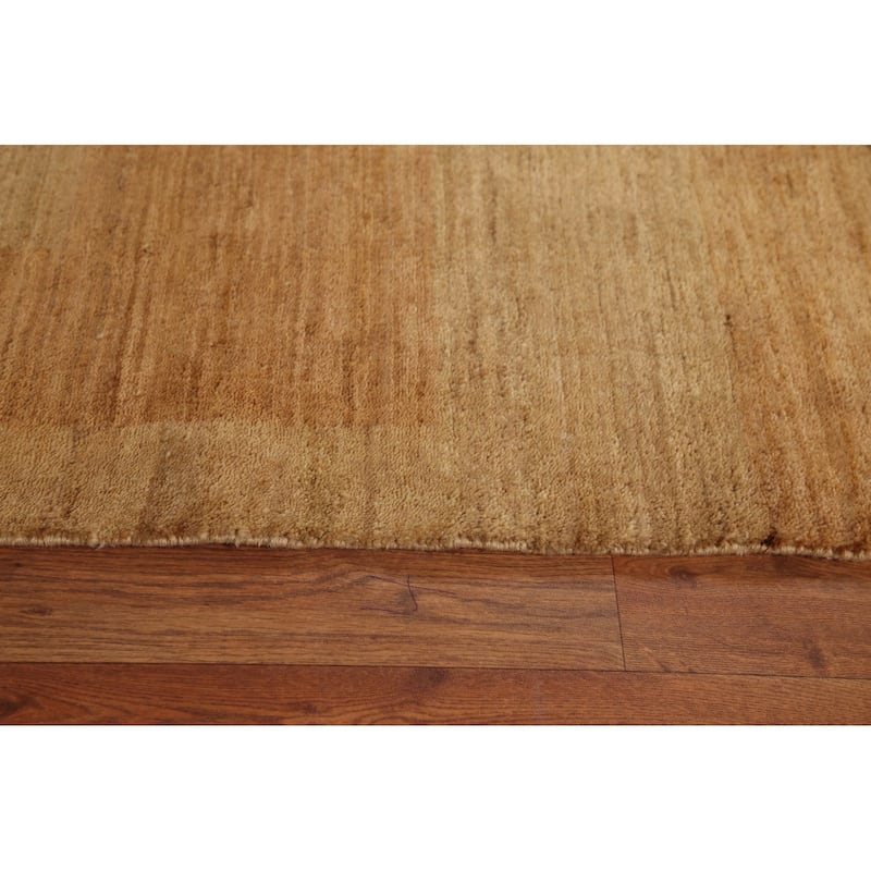 Vegetable Dye Modern Gabbeh Oriental Area Rug Hand-Knotted Wool Carpet - 6'10" x 8'0"