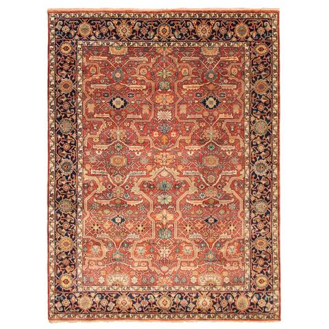 ECARPETGALLERY Hand-knotted Finest Serapi Heritage Red Wool Rug - 9'1 x 12'0
