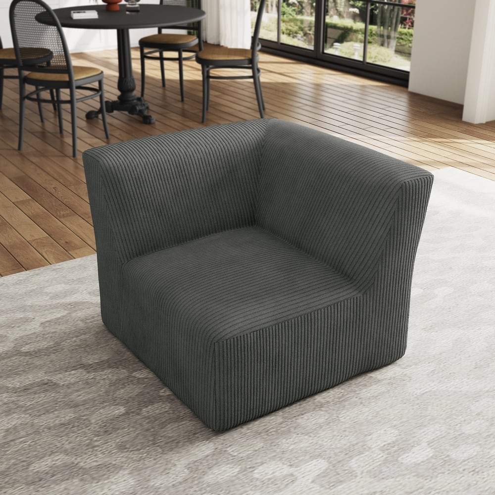 Corduroy Armchair Corner Chair For Living Room