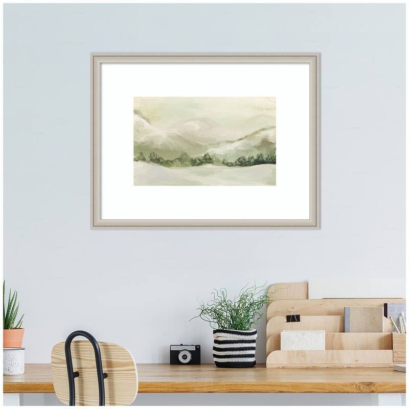 Kate and Laurel AQ Winter Landscape No. 3 by Annie Quigley Framed Wall Art Print