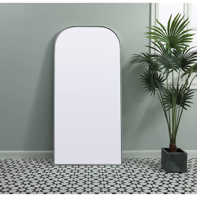 Indigo Home Metal Frame Arch Full Length Mirror 32x66 Inch