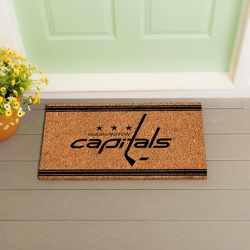Washington Capitals Monochrome Indoor/Outdoor Coir Door Mat - 28" x 16"