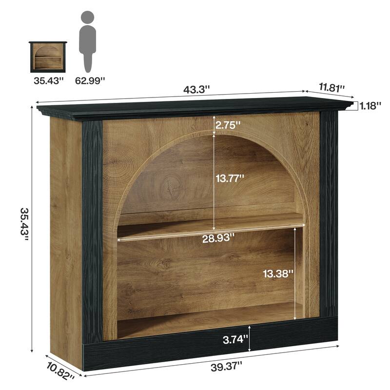 3-Tier Console Table with Storage for Foyer, Hallway, Living Room