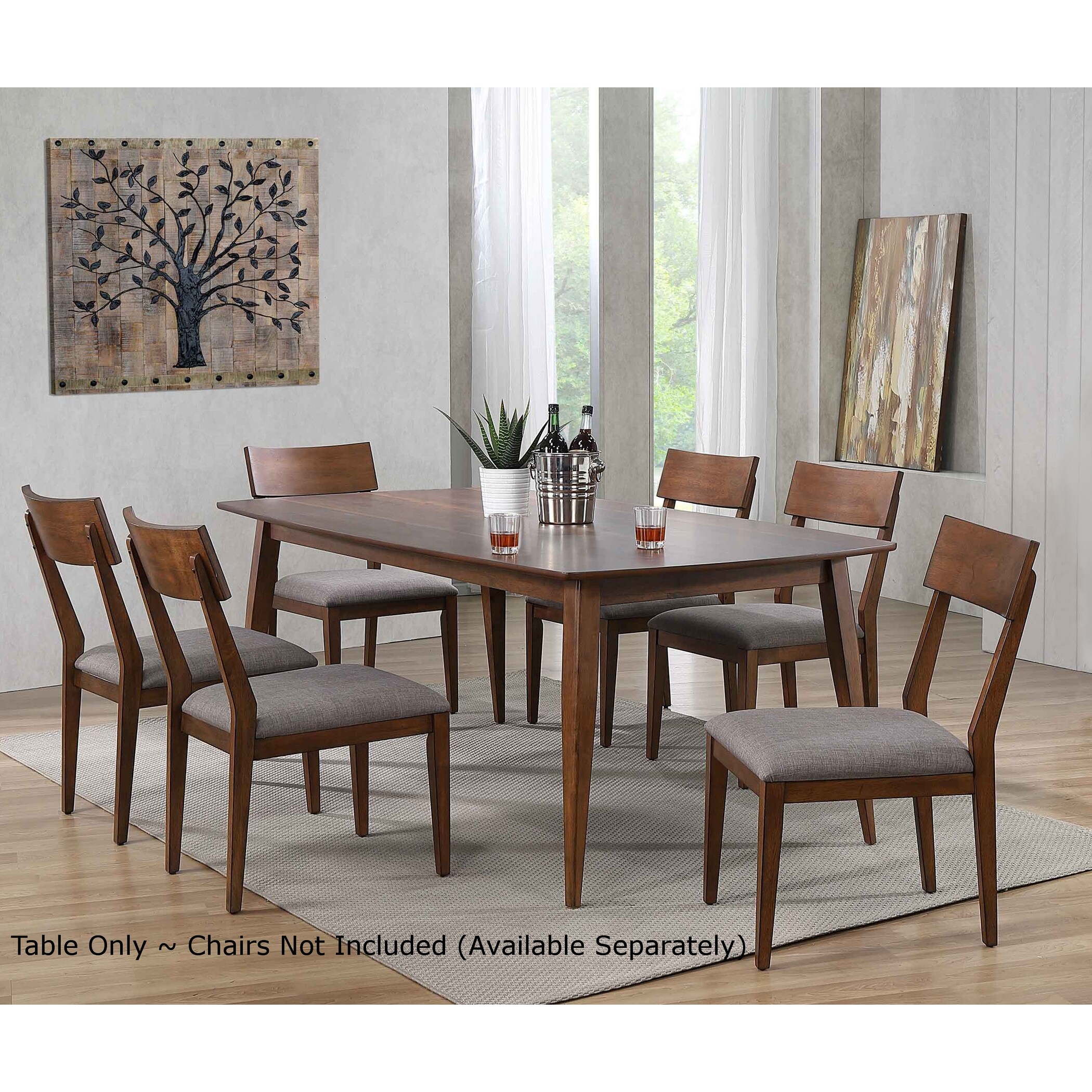 Mid Century 78 in. Rectangle Danish Walnut Wood Dining Table