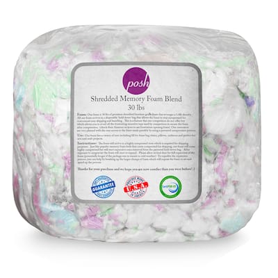 Posh Beanbags Refill Shredded Memory Foam, Refill for Foam Bean Bags