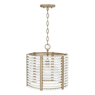 Brynn 1-light Painted Aged Brass Convertible Pendant/ Semi-Flush Mount