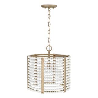 Brynn 1-light Painted Aged Brass Convertible Pendant/ Semi-Flush Mount