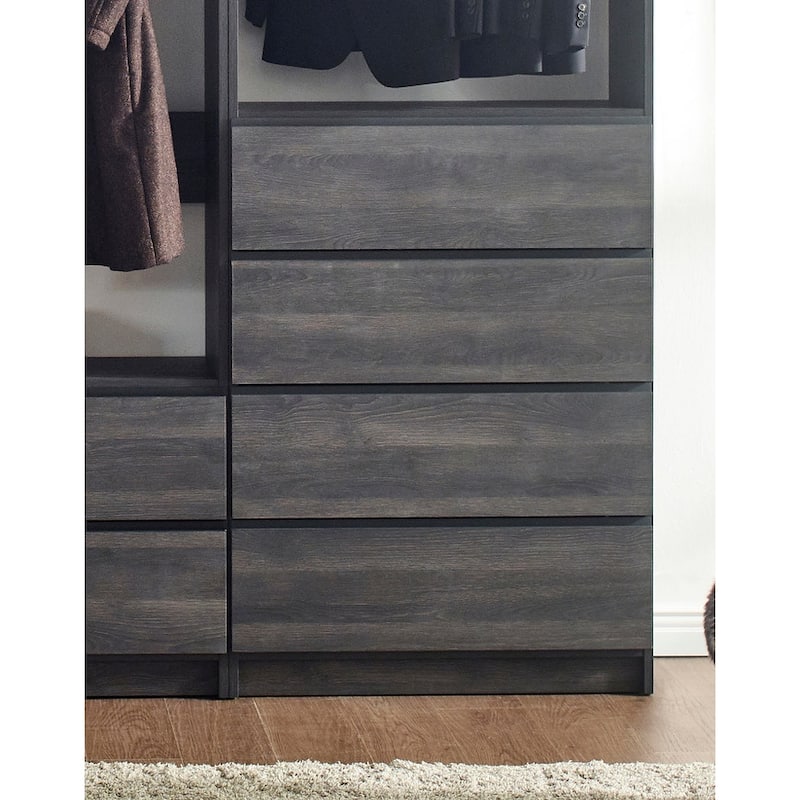 Prosper Gray Freestanding Walk in Wood Closet System