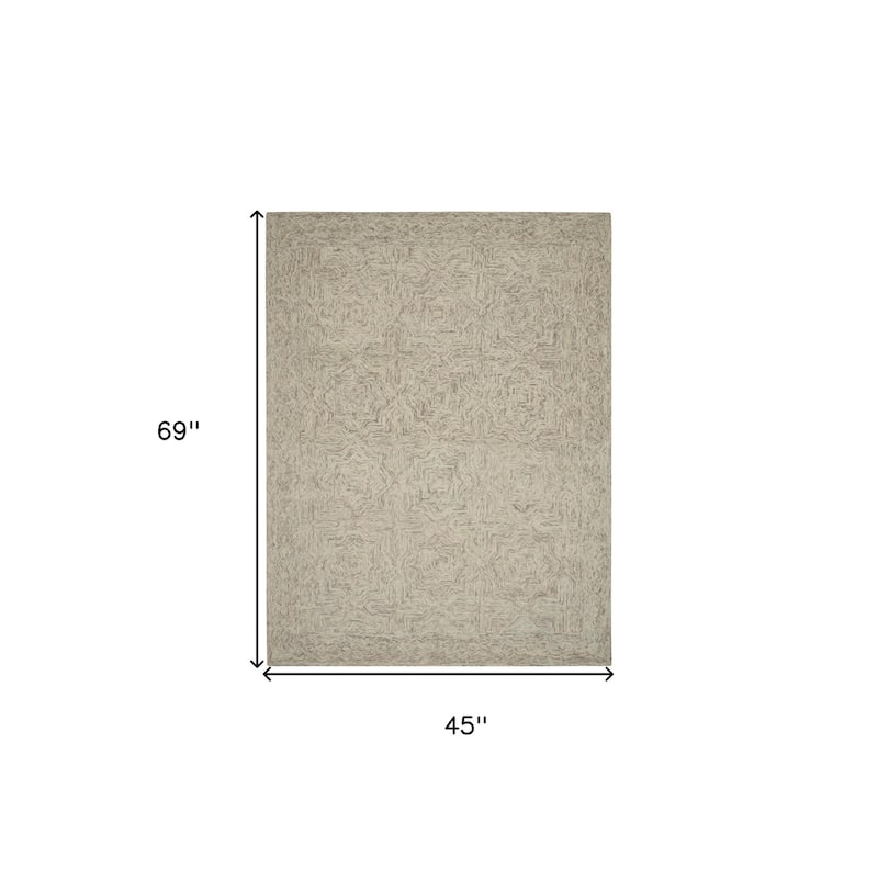 Power Loomed Geometric Modern Soft Area Rug - 69' X '45' X '0.5