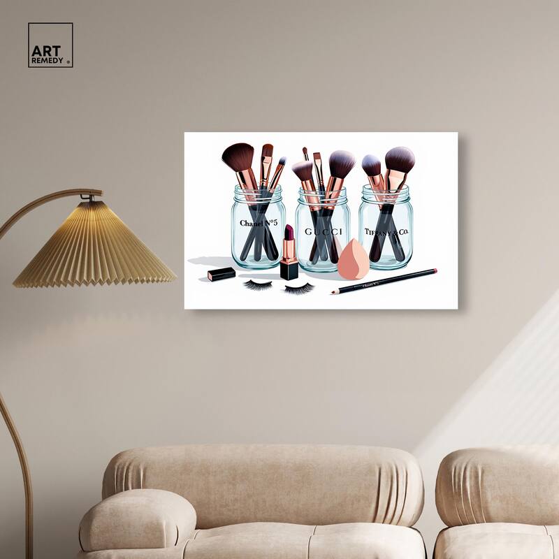 Glamour Glassware Canvas by Art Remedy, Gallery Wrapped
