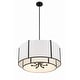 preview thumbnail 4 of 5, Carlyn 6 Light Black Chandelier - 28"W x 19"H