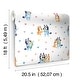 preview thumbnail 7 of 6, Bluey and Bingo Hearts Multicolor Peel and Stick Wallpaper