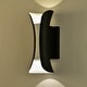 preview thumbnail 6 of 6, Black and White H11.8" 2-light LED Outdoor Sconce