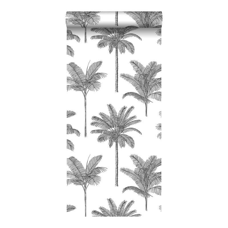 ESTA Home Taj Charcoal Palm Trees Wallpaper - 20.9 x 396 x 0.025