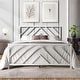 preview thumbnail 5 of 19, CraftPorch Classic Geometric Slat Metal Platform Bed