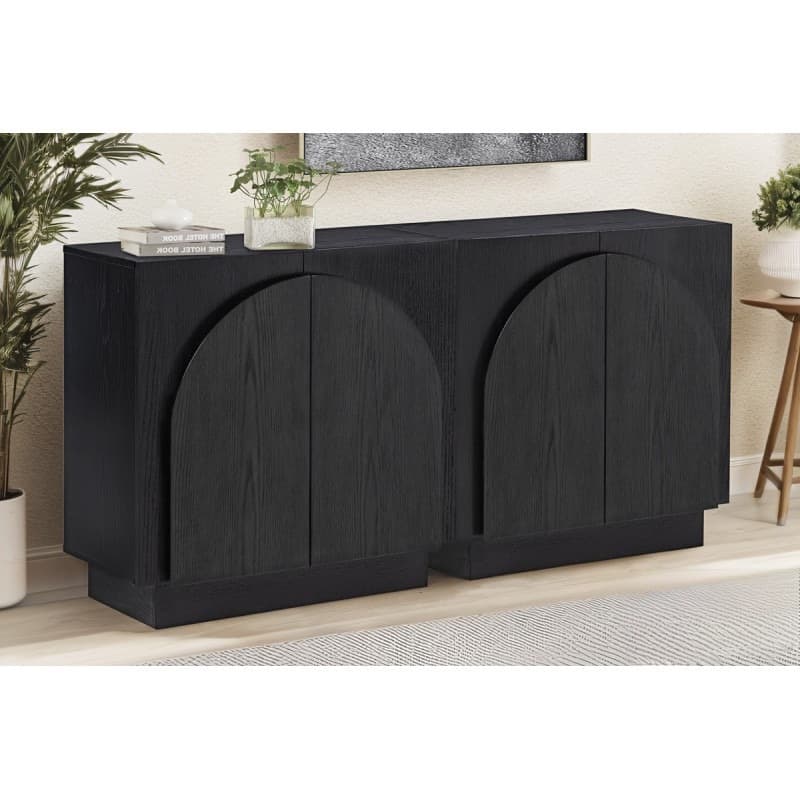 Mid-Century Modern Sideboard Buffet - Black