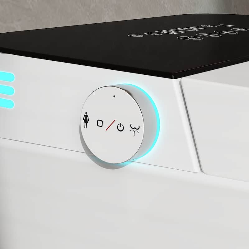 Smart Toilet Heated Seat, Warm Air Dryer, UV-C Sterilization, Auto Flush & Remote Control, One-Piece Intelligent Toilet