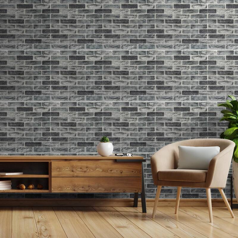 Art3d 20pcs 27.5"x27.5" Self-adhesive Foam Faux Brick Wall Tile Wall Sticker