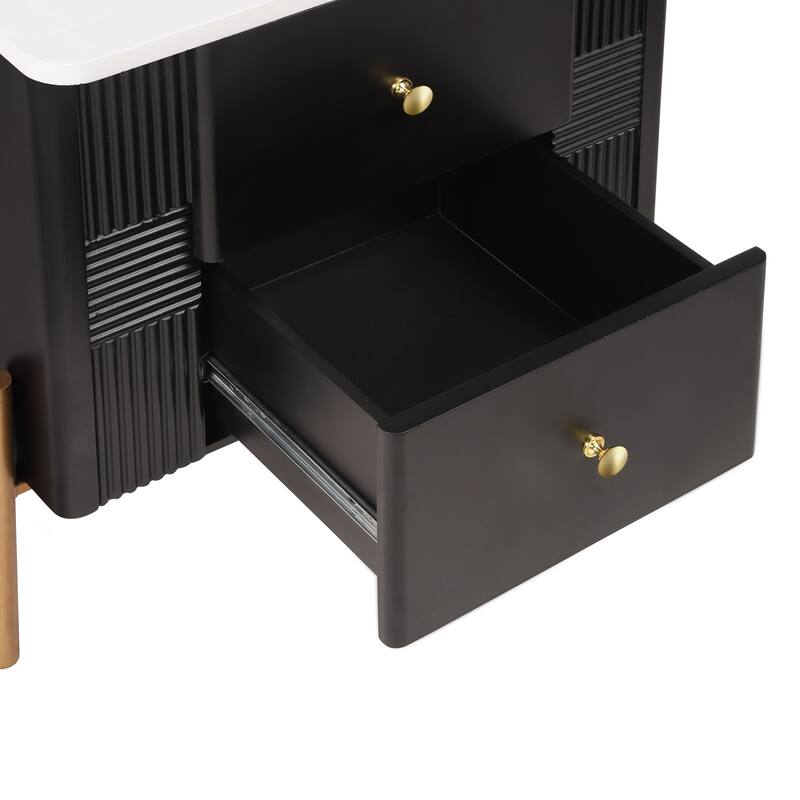 Christopher Knight Home- Alcott Engineered Wood Nightstand with 2 Storage Drawer