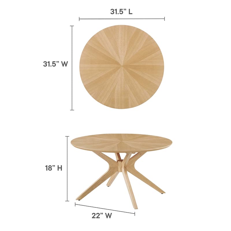 Crossroads 32" Round Wood Coffee Table - 32" x 32"
