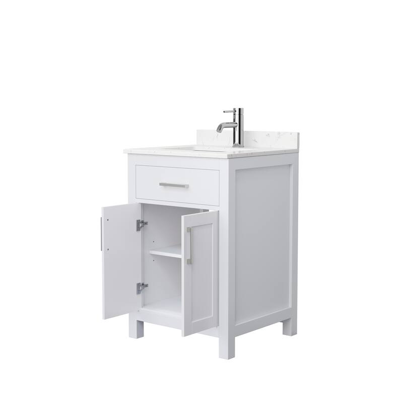 Beckett 24 Inch Single Vanity, Cultured Marble Top