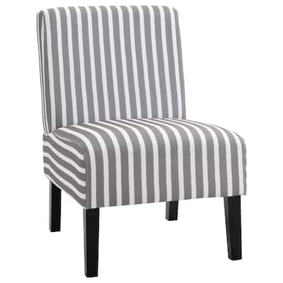 HOMCOM Linen Fabric Dining Chair with Pine Wood Legs and Sponge Padded Cushion, for Living Room, Dining Room, Office, Dorm