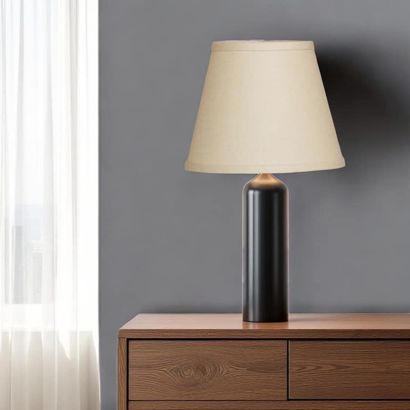 HomeRoots Beige Linen Empire Lamp Shade - 8" L x 8" W x 6.5" H