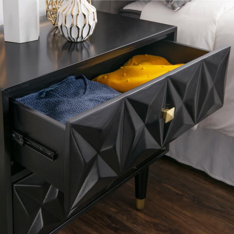 Carson Carrington Geo Wood Nightstand