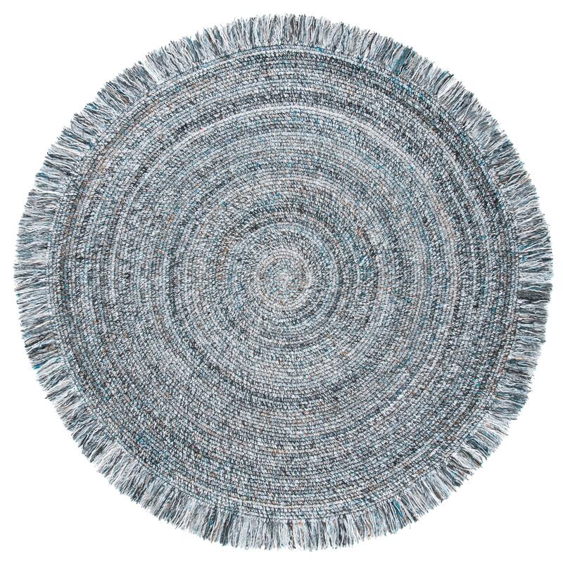 SAFAVIEH Handmade Braided Pelagia Fringe Round Rug