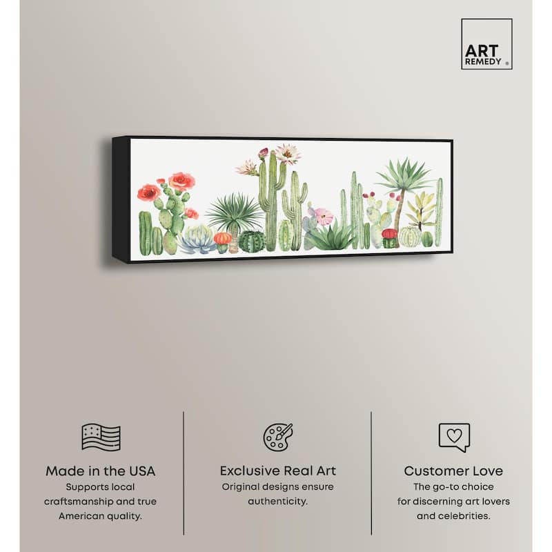Cactus Over Doors II Panoramic Canvas by Art Remedy