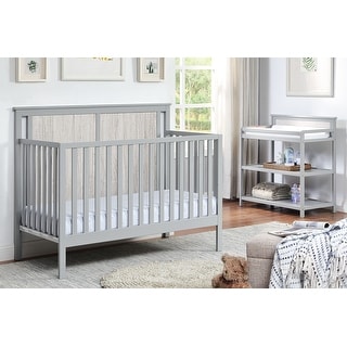 Contemporary Chic: Gray and Rockport Gray 4-in-1 Convertible Crib