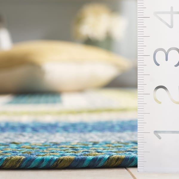 dimension image slide 2 of 5, SAFAVIEH Handmade Braided Gula Machine Washable Country Rug