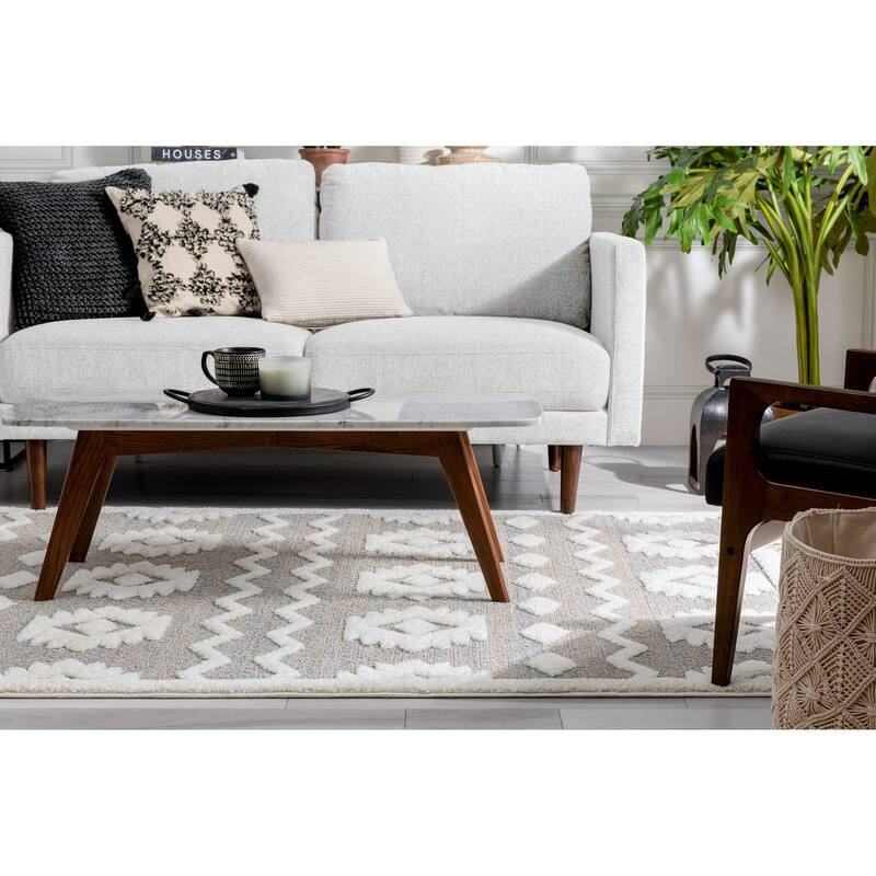 Well Woven Salem Addison Moroccan Tribal High-Low Area Rug