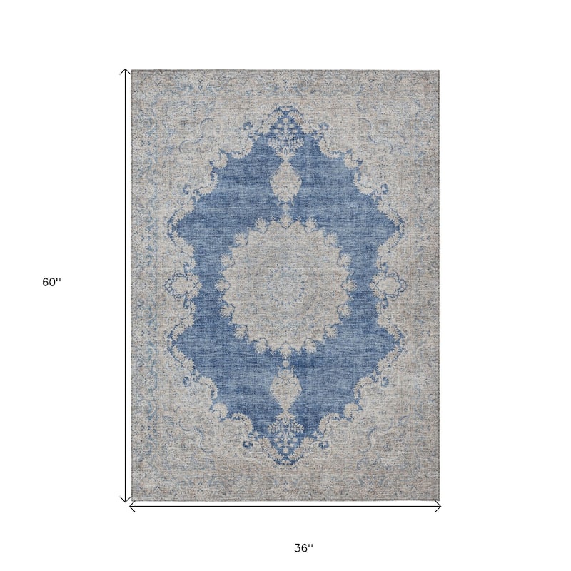 HomeRoots Oriental Traditional Rectangle Outdoor Rug