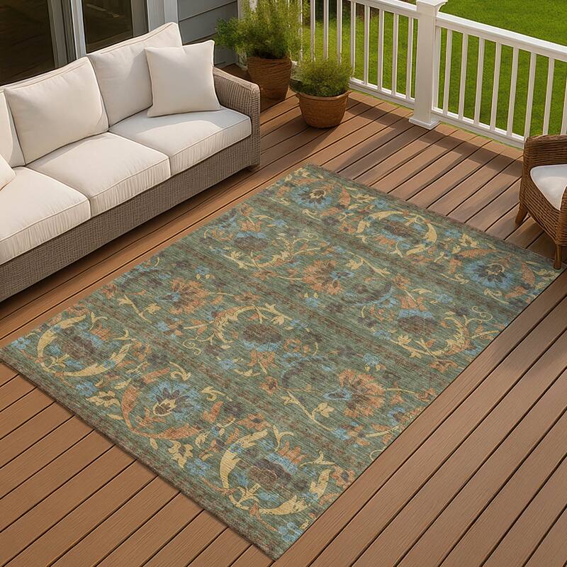 Machine Washable Indoor/ Outdoor Global Alix Chantille Rug