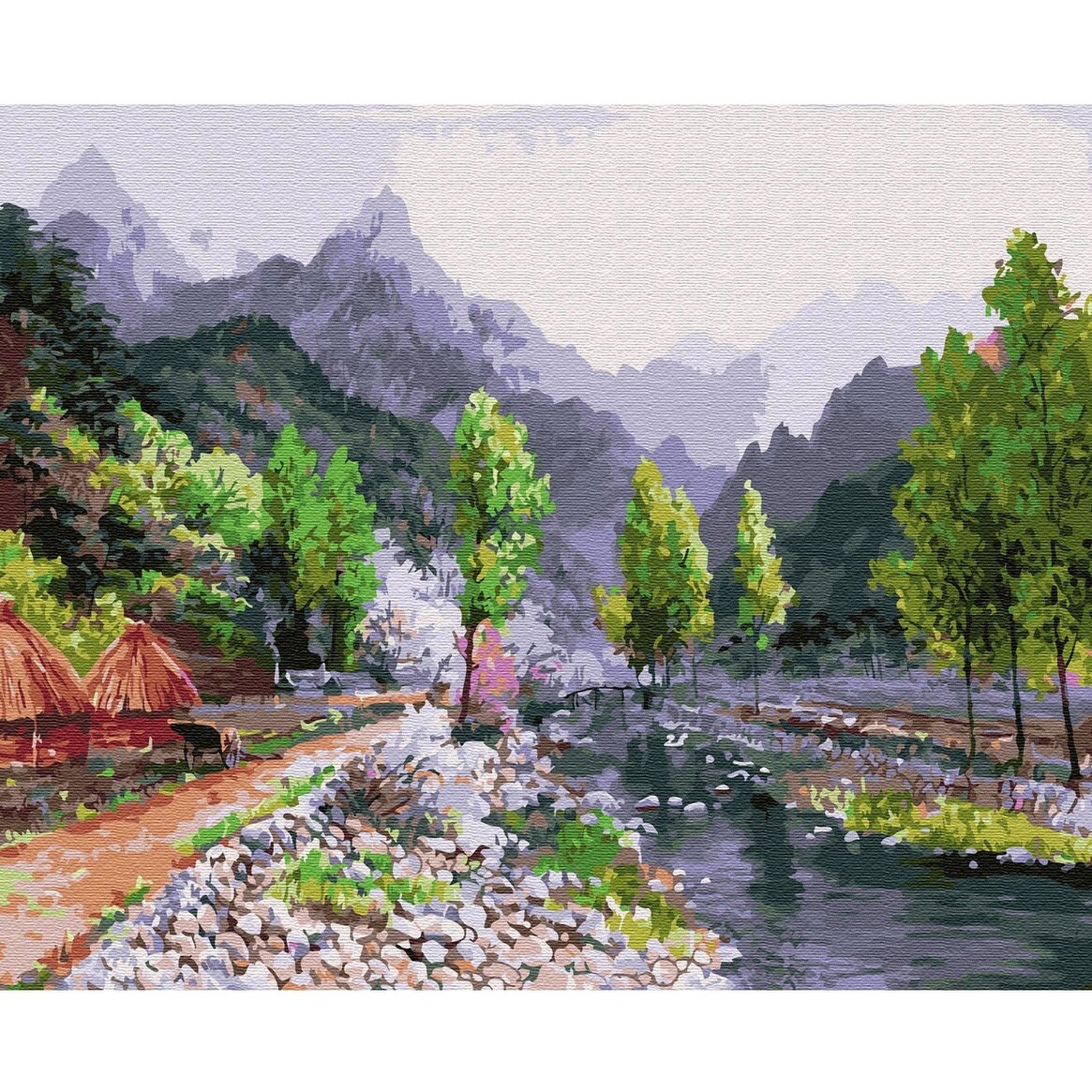 Shop Spring In The Mountains Paint By Number Kit For Kids Adults Overstock 32097071