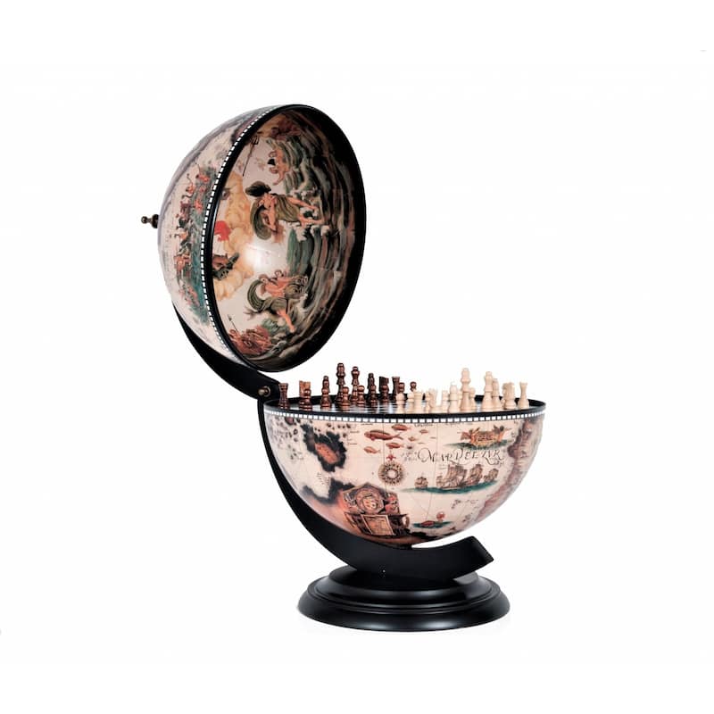 13" x 13" x 20" White Globe 13 inches with Chess Holder