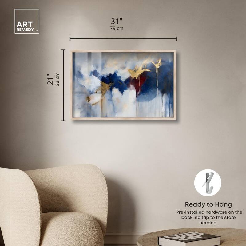 Eclipse of Gold and Blue Shadowbox by Art Remedy
