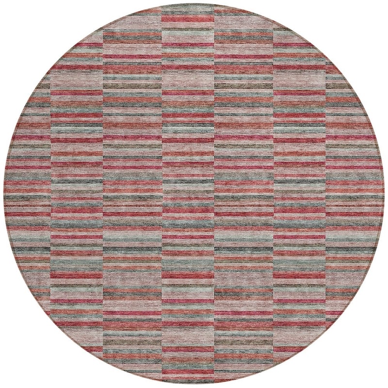 HomeRoots Striped Transitional Rectangle Outdoor Rug