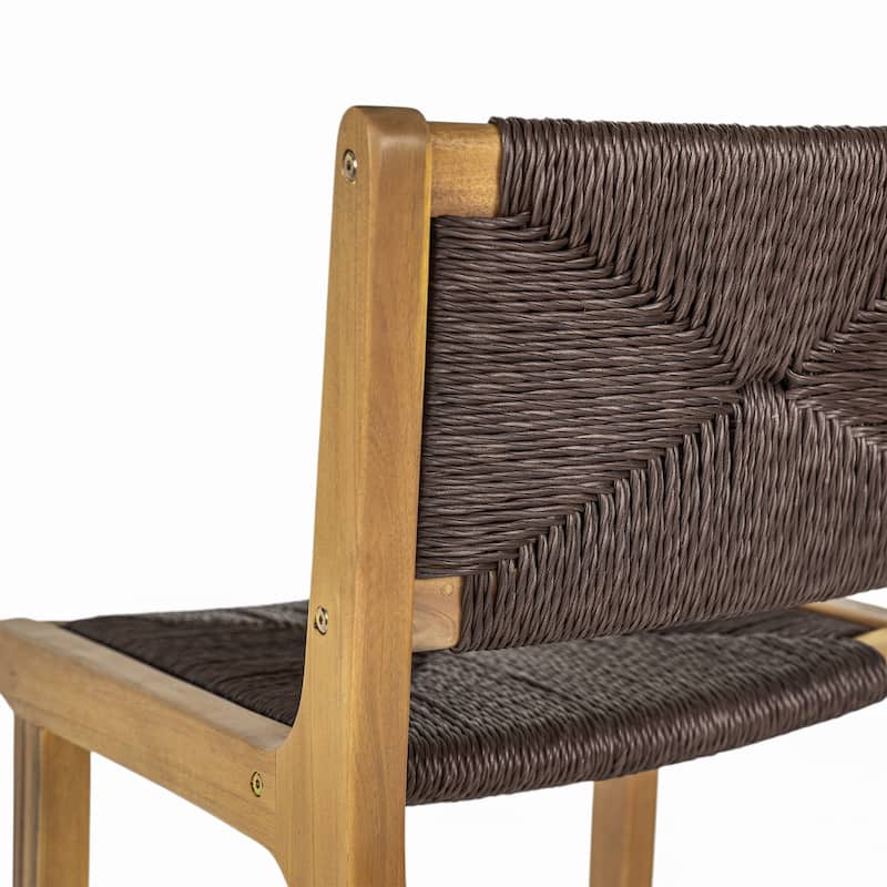 Christopher Knight Home- Branner Acacia Wood Outdoor Barstool Set
