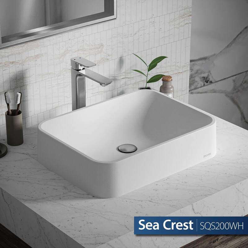 Karran Sea Crest Quartz 22 inch Bathroom Vessel Sink