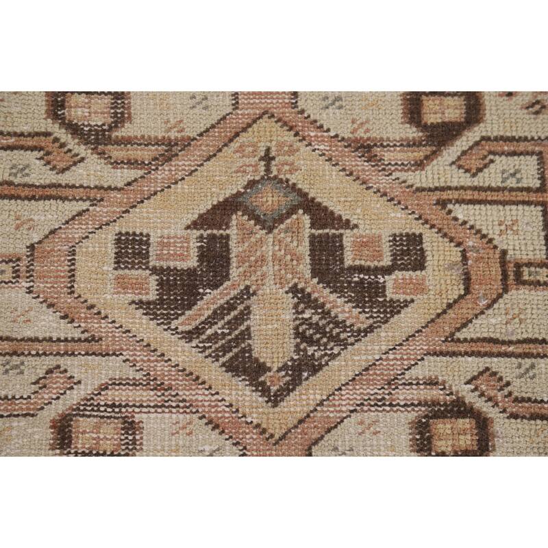Distressed Bakhtiari Vintage Persian Area Rug Handmade Wool Carpet - 5'1" x 10'1"