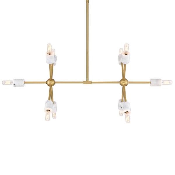 slide 2 of 6, Designers Fountain D304C-IS Star Dust 10 Light 35" Wide Linear Pendant Brushed Gold